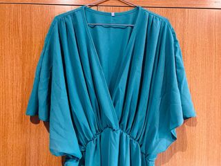 Vestido fiesta verde agua - 3XL