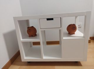 Mueble con ruedas Banak blanco
