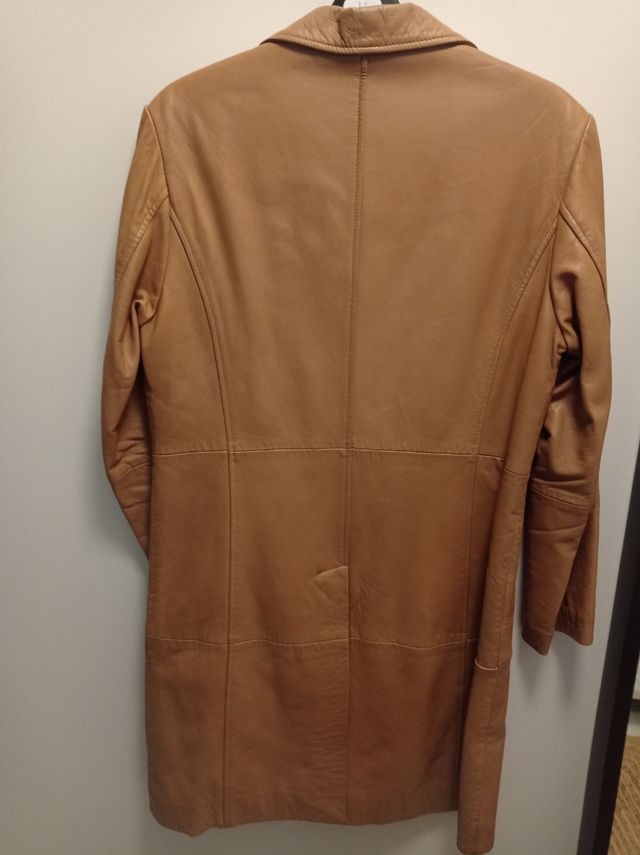 Abrigo cuero Isaco marrón L