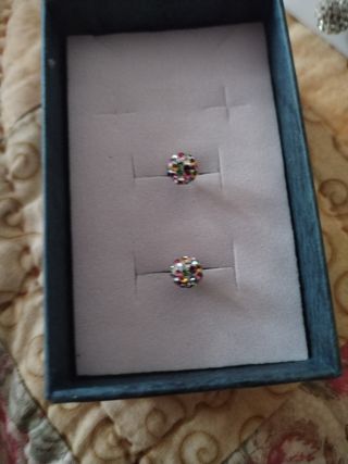 Pendientes Plata Mosaico Multicolor
