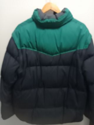 Abrigo plumas vintage bicolor XL.
