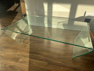 Mesa centro cristal moderna