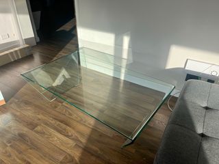 Mesa centro cristal moderna