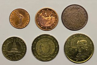 Monedas Euro: 5 monedas
