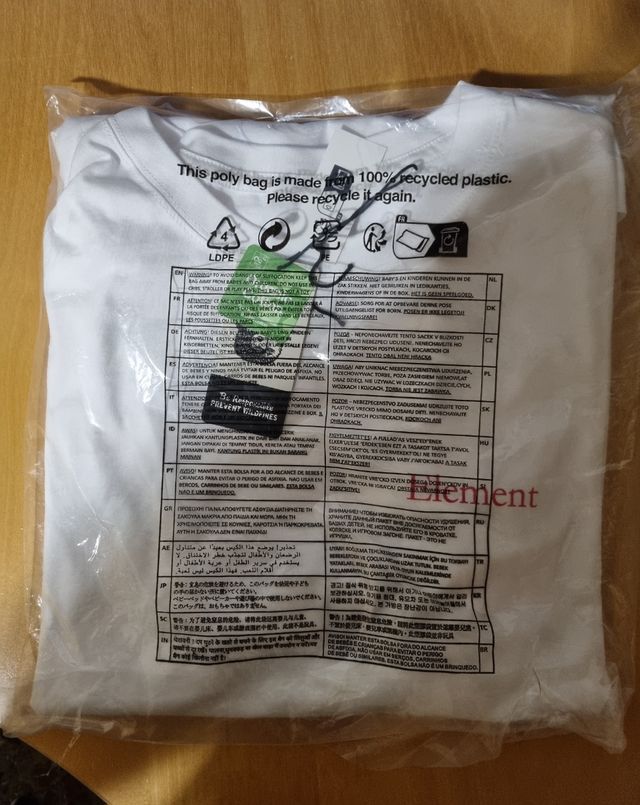 Camiseta Element Sbxe Bee Optic White - Nueva