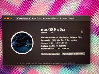 MacBook Pro 15" Late 2013 Plata A1398