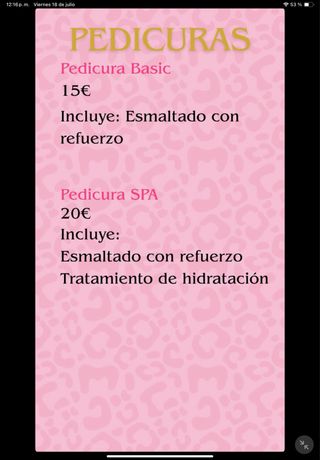 servicio de manicura
