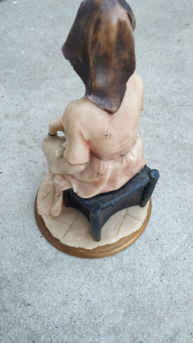 Estatueta Mãe e Filho - Antiga