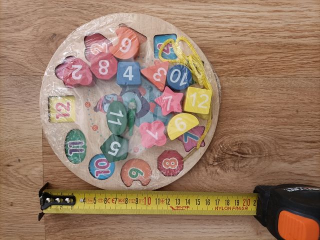 Juguete educativo Reloj de madera Montessori