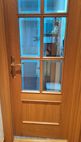 Puerta madera maciza 6 paneles