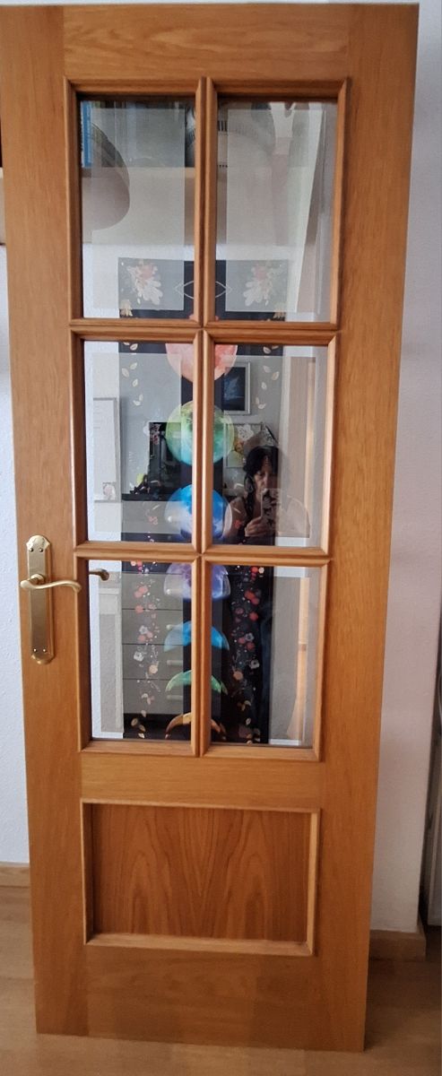 Puerta madera maciza 6 paneles