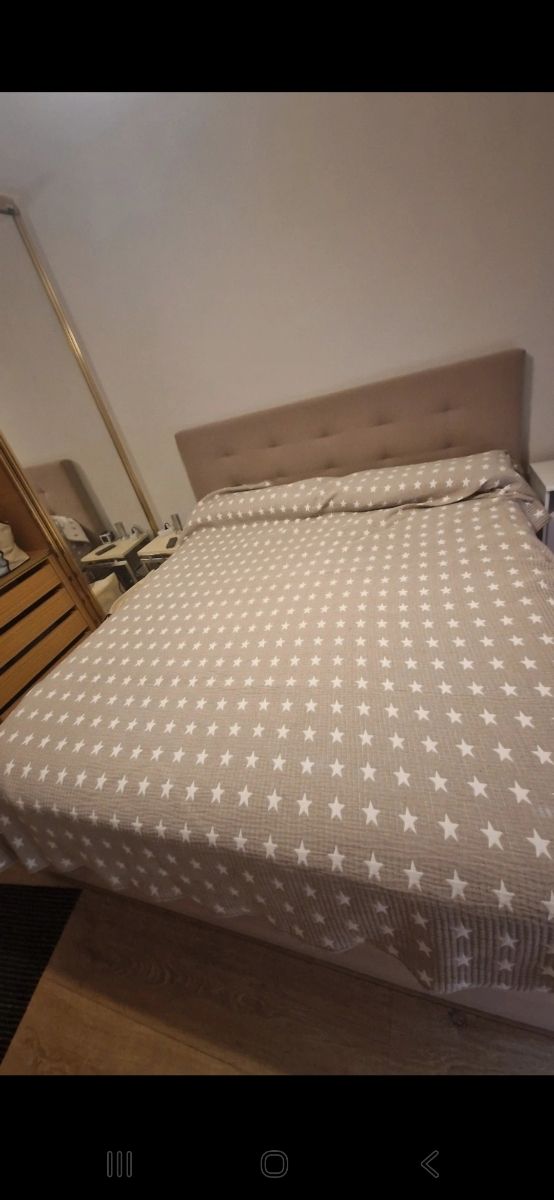 Funda cama 150cm estrellas beige