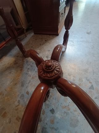 Mesa centro madera cristal