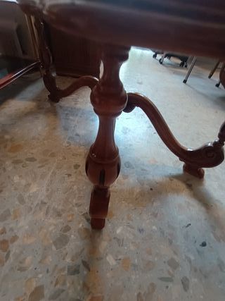 Mesa centro madera cristal