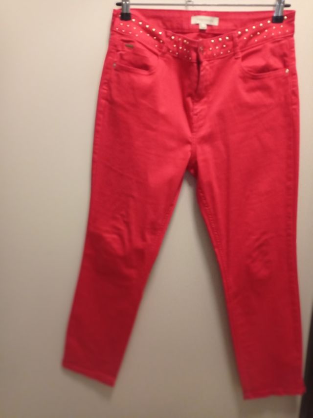 Pantalones Cortefiel - Rojos - Talla 40