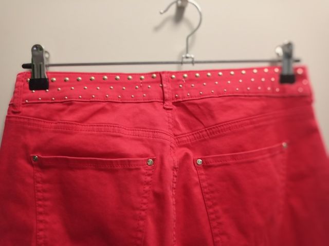 Pantalones Cortefiel - Rojos - Talla 40
