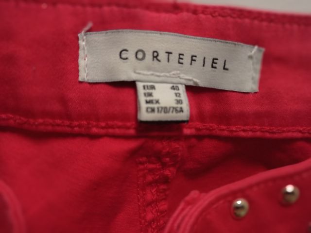 Pantalones Cortefiel - Rojos - Talla 40