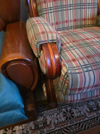 Butaca de cuero marrón