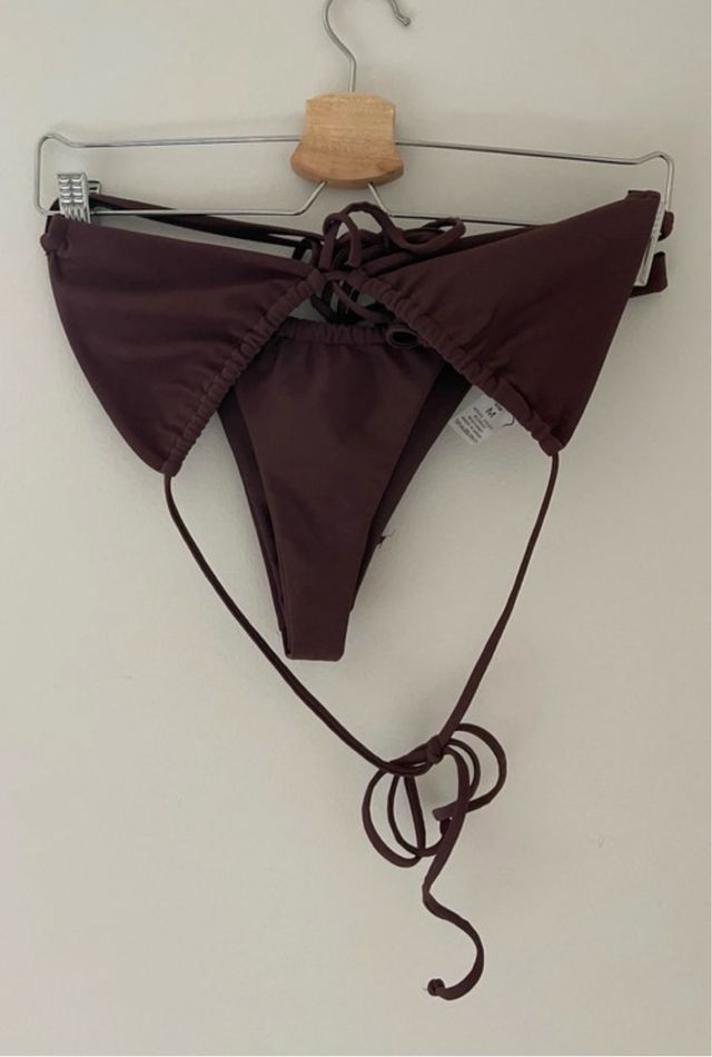 Bikini infivé marrón Talla: superior M inferior: S