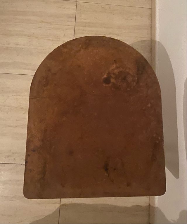 Mesa auxiliar beige - 2 estantes con ruedas