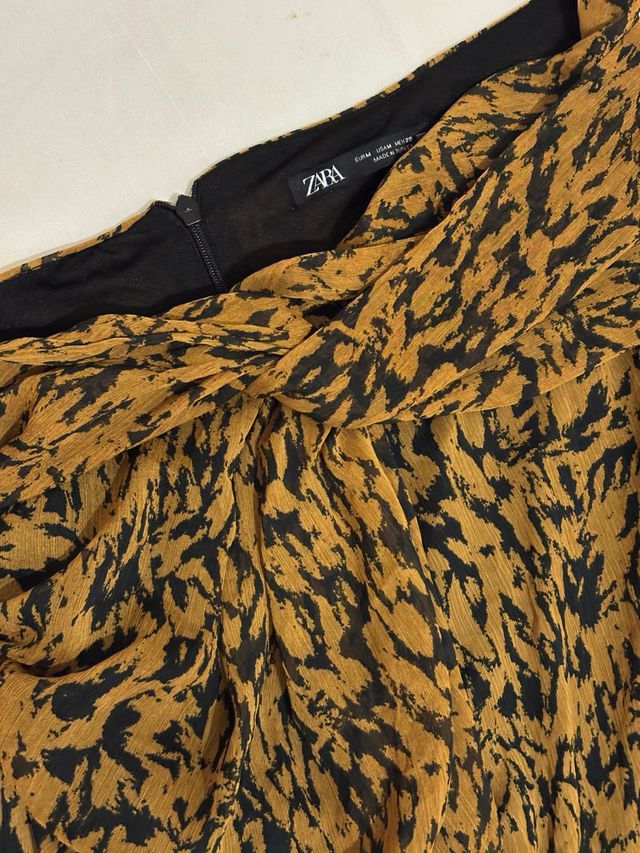 Falda Zara M - Animal Print
