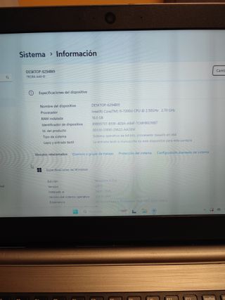 Portátil Toshiba Tecra i5 16gb SSD