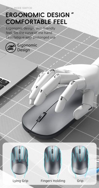 Ratón inalámbrico gris Gsherh Nuevo a estrenar