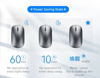 Ratón inalámbrico gris Gsherh Nuevo a estrenar