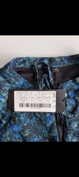 Vestito con volant Trendyol blu e verde a fiori