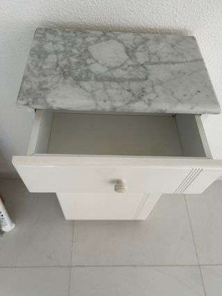 Armario baño blanco - mármol