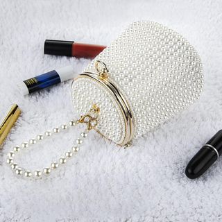 Bolso fiesta blanco perla