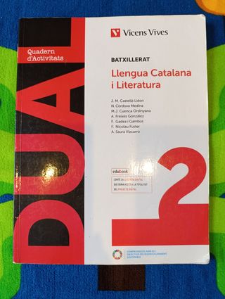 Libro DUAL Llengua Catalana i literatura 2 batxill