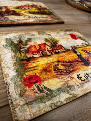 Quadretti decoupage 4 stagioni