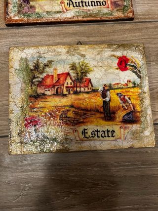 Quadretti decoupage 4 stagioni