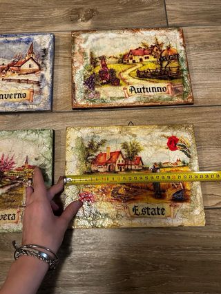 Quadretti decoupage 4 stagioni