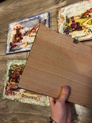 Quadretti decoupage 4 stagioni