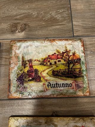 Quadretti decoupage 4 stagioni