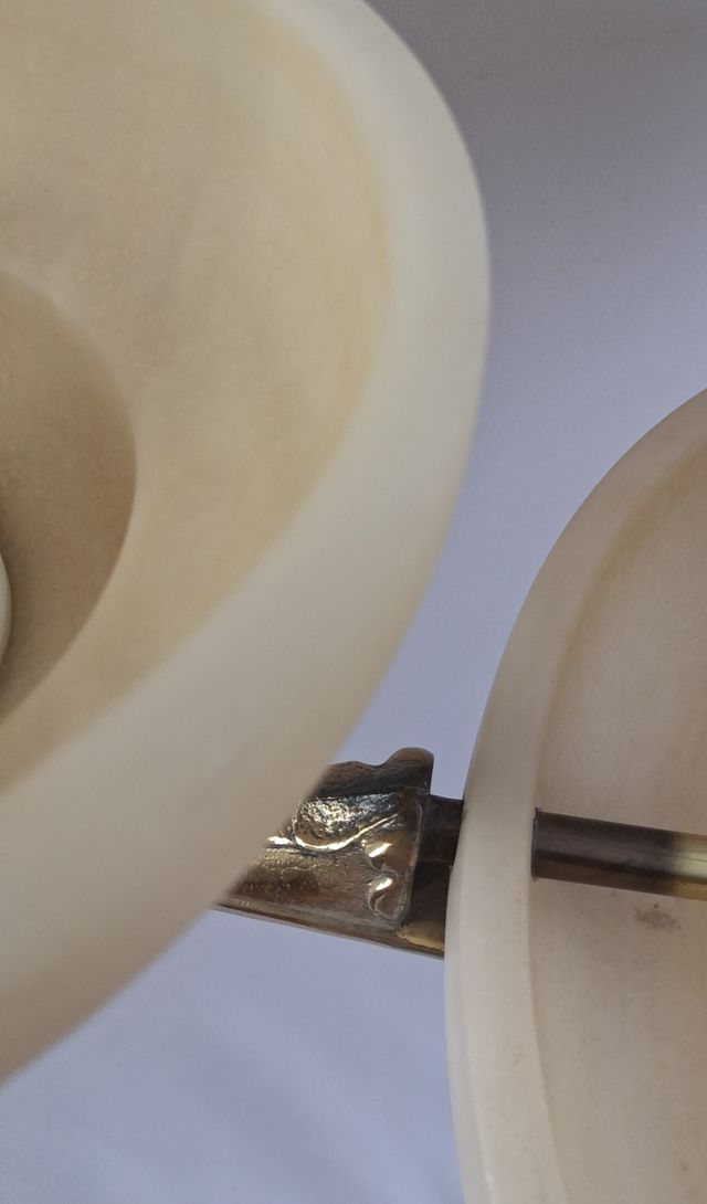 Lámpara techo vintage alabastro crema