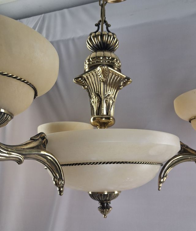 Lámpara techo vintage alabastro crema