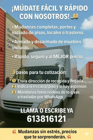 Mudanzas portes vaciados económico