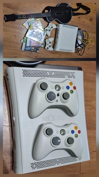 Xbox 360 + Guitar Hero + Juegos