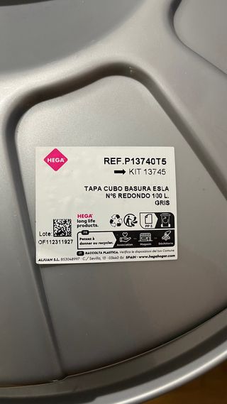 Cubo plástico 100Litros NUEVO