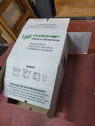 Caja de mudanza  - moving boxes - Umzugskartons 