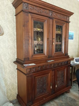 Credenza antica noce - Vetrina