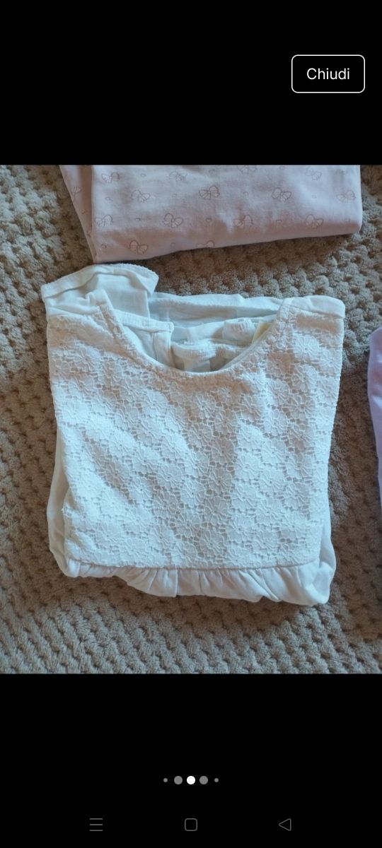 4 Maglie bimba 6 anni cotone