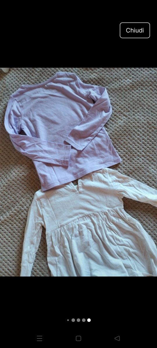 4 Maglie bimba 6 anni cotone