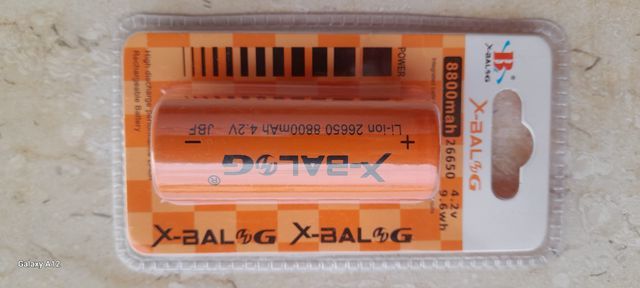 2 Batterie 26650 Polo Piatto 4,2V 8800 mAh