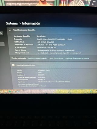 Portátil Lenovo Negro - Windows 11