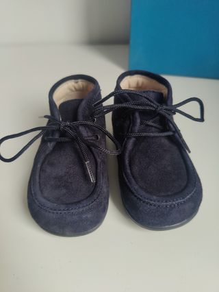 Talla 19 Mocasines Bebé Beberlis Ante Azul Marino