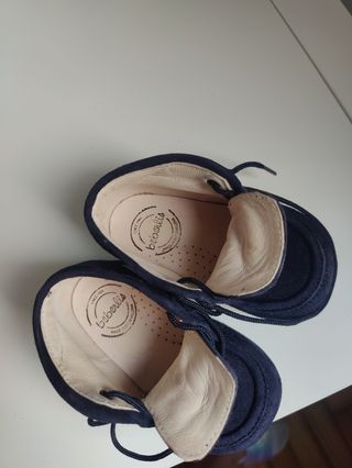Talla 19 Mocasines Bebé Beberlis Ante Azul Marino